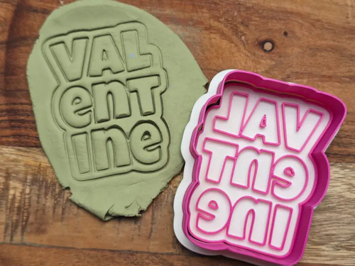 Cortador De Galletas Con La Frase  Valentine 