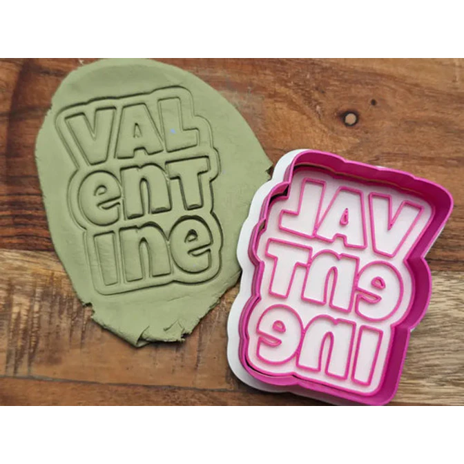 Cortador De Galletas Con La Frase  Valentine  1