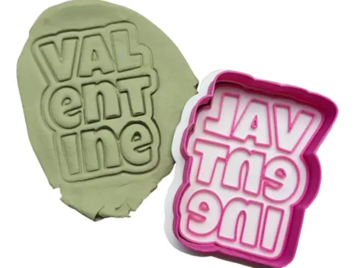 Cortador De Galletas Con La Frase  Valentine  - Foto 2