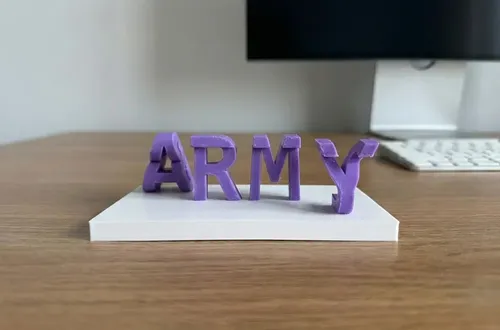 Estatua Texto Decorativo Bts Y Armys Invertido - Foto 2
