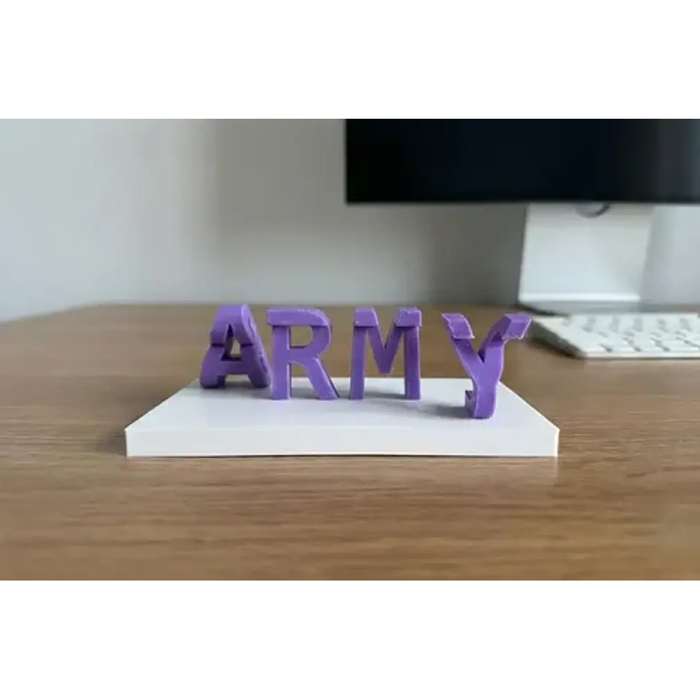 Estatua Texto Decorativo Bts Y Armys Invertido 2