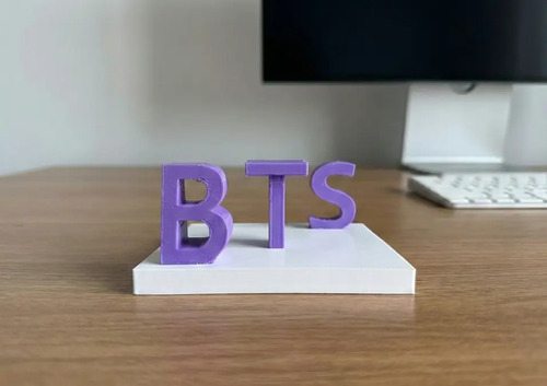 Estatua Texto Decorativo Bts Y Armys Invertido - Foto 3