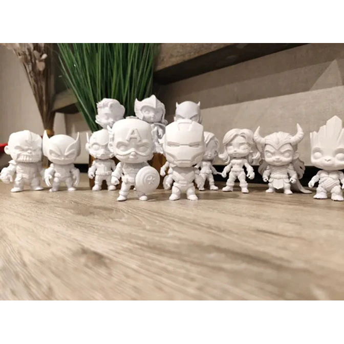 14 Figuras Marvel Set Completo De Chibi 3