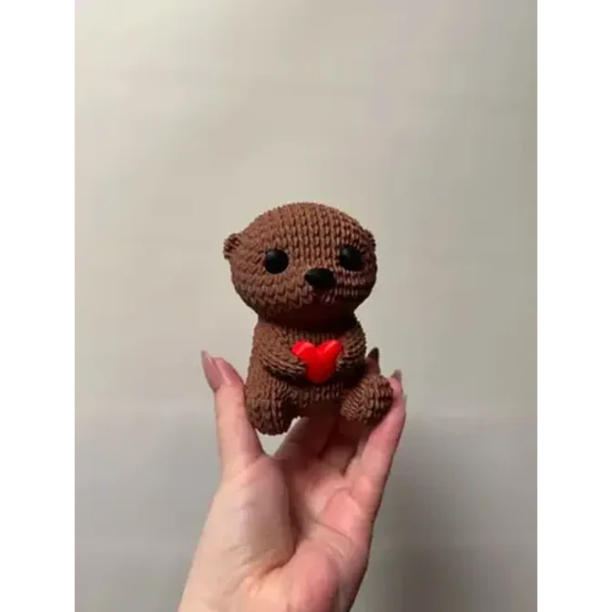 Figura De Nutria Tejida De Amor - San Valentín 3