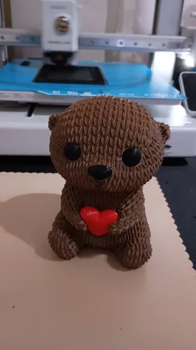 Figura De Nutria Tejida De Amor - San Valentín - Foto 4