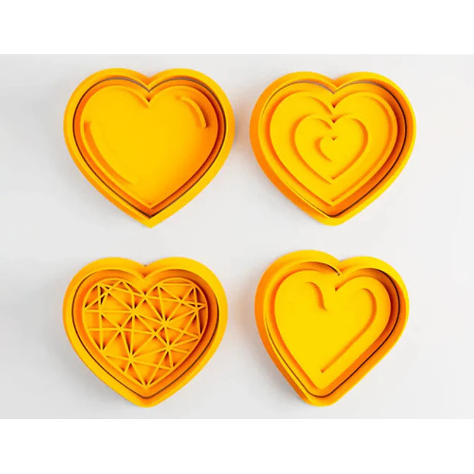 Cortadores De Galletas En Forma De Corazón (pack 4 Un) 1
