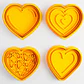 Cortadores De Galletas En Forma De Corazón (pack 4 Un) - Miniatura 1