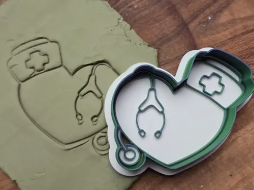 Cortador De Galletas De Estetoscopio De Corazón Médico