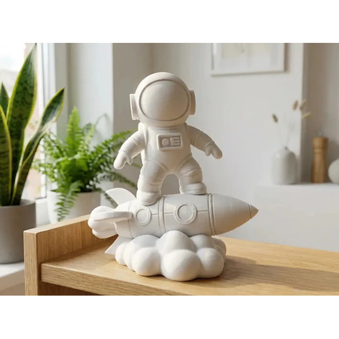 Escultura- Astronauta En Cohete 2