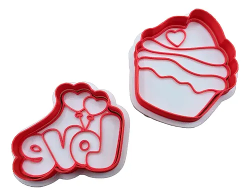 Cortadores Y Sellos Galletas Magdalena De Amor (pack 2 Un)