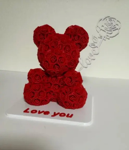 Figura Decorativa Oso De Rosas - San Valentín - Foto 2