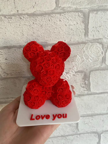 Figura Decorativa Oso De Rosas - San Valentín - Foto 3