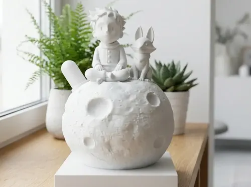 Escultura- Principito En La Luna - Foto 2