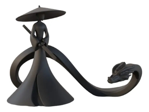 Escultura- Samurái Sombra De Dragón
