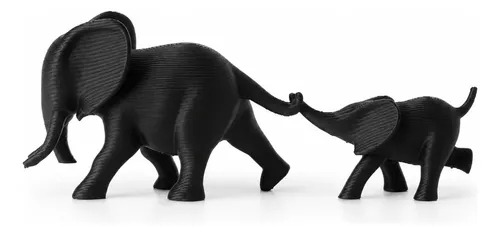 Escultura Minimalista- Dúo De Elefantes - Foto 3