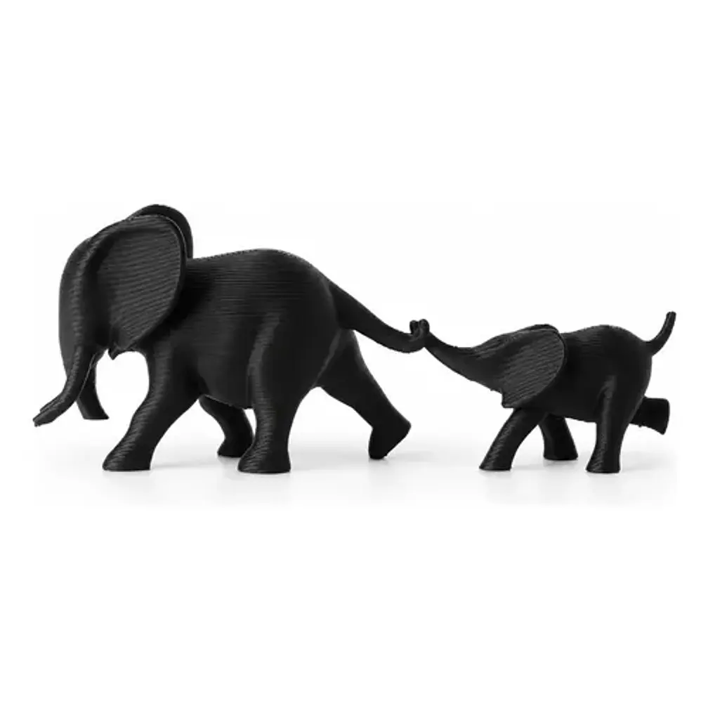 Escultura Minimalista- Dúo De Elefantes 3