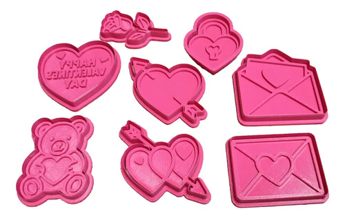 Juego De Cortadores De Galletas De San Valentín (pack 8 Un)