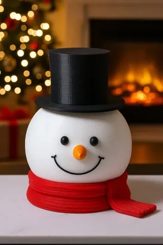 Bowl De Cocina Navidad - Muñeco De Nieve Con Sombrero