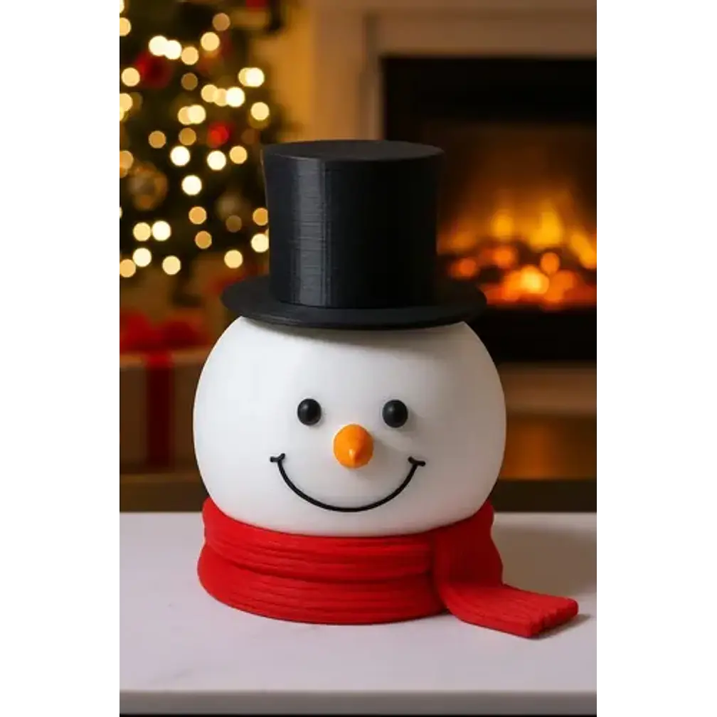 Bowl De Cocina Navidad - Muñeco De Nieve Con Sombrero 1