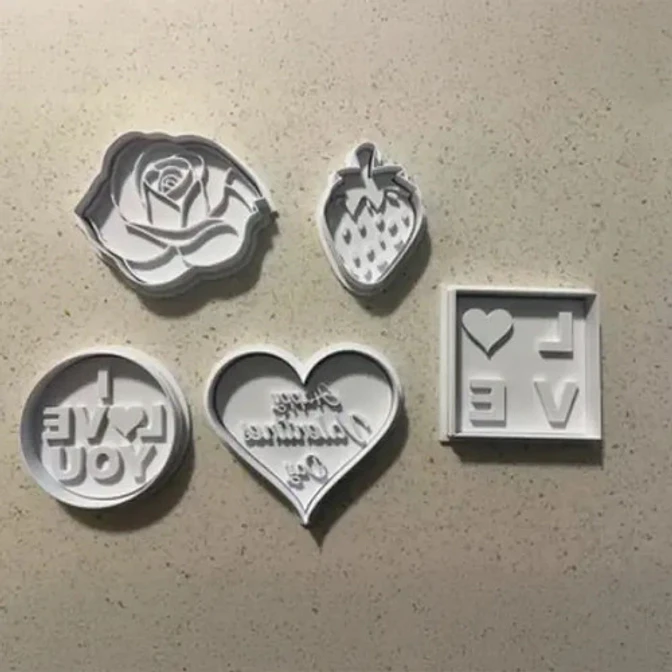 Cortadores Y Sellos De Galletas - San Valentín (pack 5 Un) 2