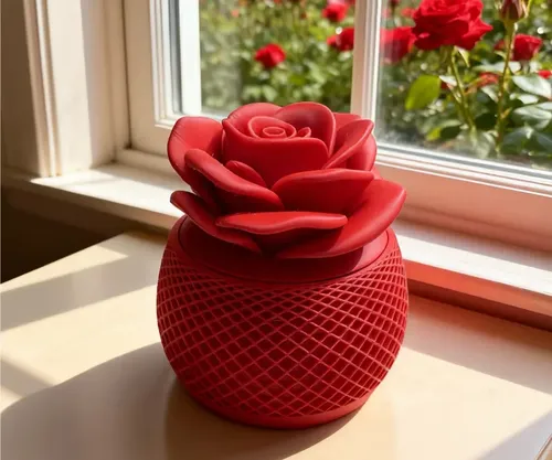 Caja De Almacenamiento De Rosa- San Valentín - Foto 2