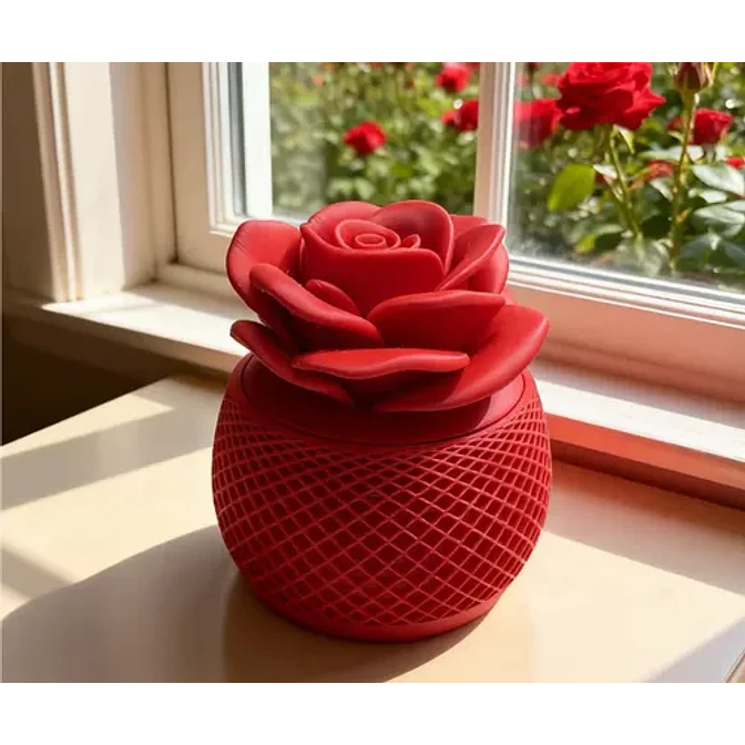 Caja De Almacenamiento De Rosa- San Valentín 2
