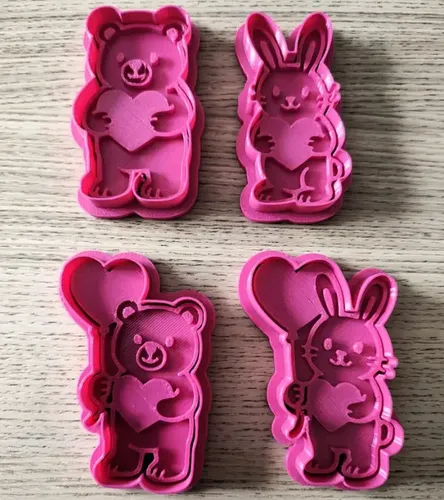 Cortadores De Galletas Animales - San Valentín (pack 4 Un) - Foto 2