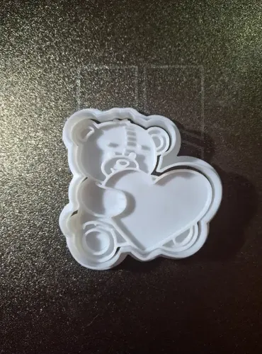 Cortador De Galletas De Oso De Peluche Con Corazón - Foto 2