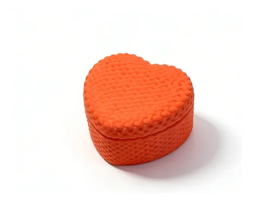 Caja De Regalo De Corazón Tejida - San Valentín