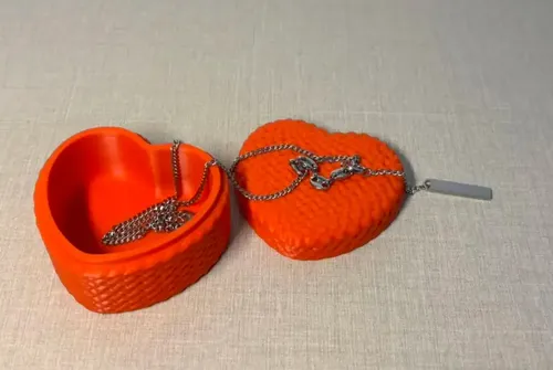 Caja De Regalo De Corazón Tejida - San Valentín - Foto 3