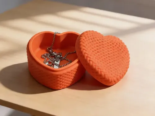 Caja De Regalo De Corazón Tejida - San Valentín - Foto 4