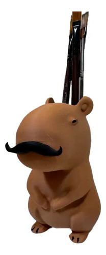 Portalápices De Capibara Con Bigote