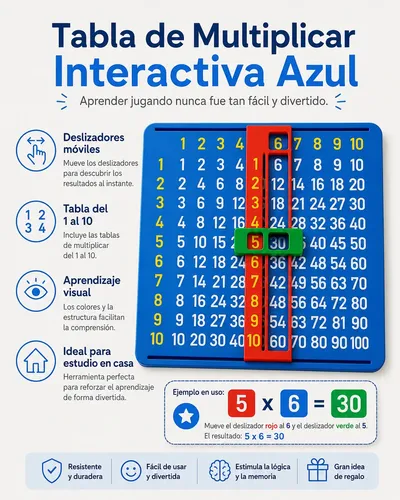 Juego Didáctico De Tablas De Multiplicar Para Niños - Foto 3