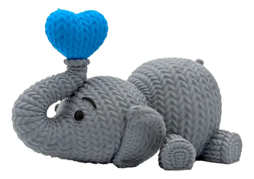 Elefante De Punto Soplando Un Corazón - San Valentín - Foto 3