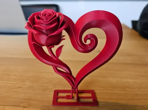 Escultura Corazón De Rosa Regalo De San Valentín