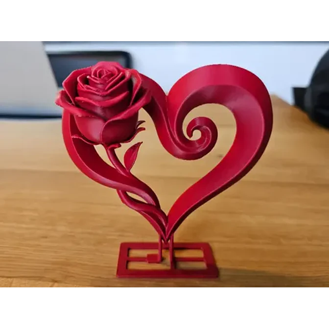 Escultura Corazón De Rosa Regalo De San Valentín 1