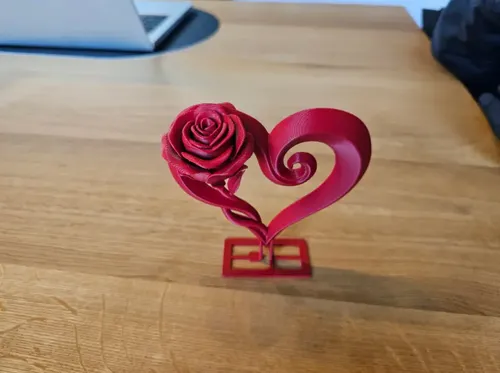Escultura Corazón De Rosa Regalo De San Valentín - Foto 3