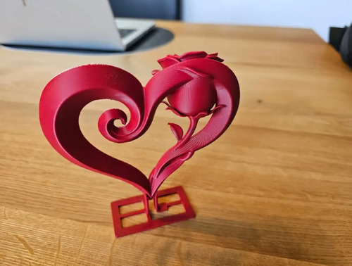 Escultura Corazón De Rosa Regalo De San Valentín - Foto 4