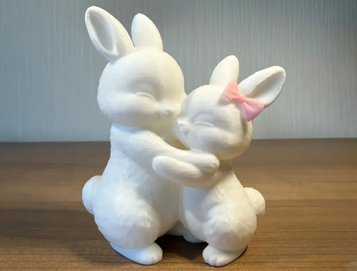 Figura Decorativa - Conejos Tiernos Abrazándose - Foto 4