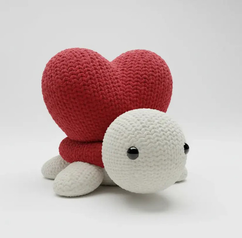 Tortuga De Corazón Tejida - Regalo De San Valentín - Foto 2