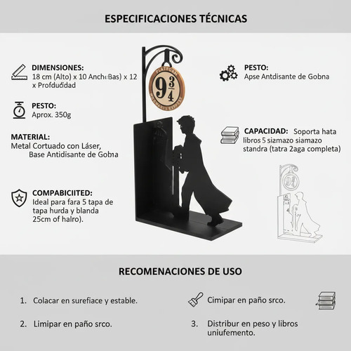 Sujetalibros- Harry Potter Y El Andén - Foto 6