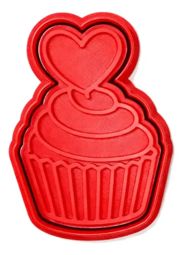 Cortador De Galletas  Cupcake Del Amor