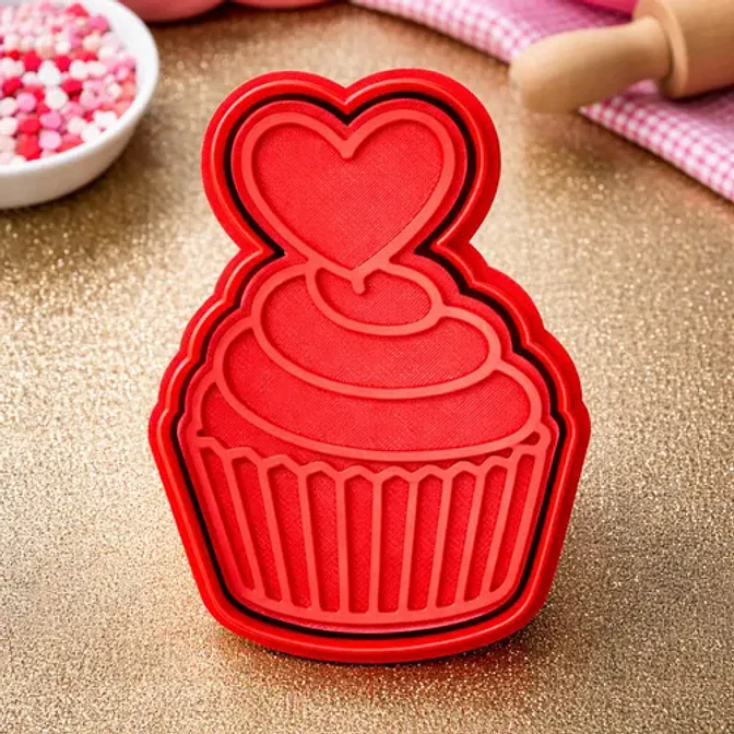 Cortador De Galletas  Cupcake Del Amor 2