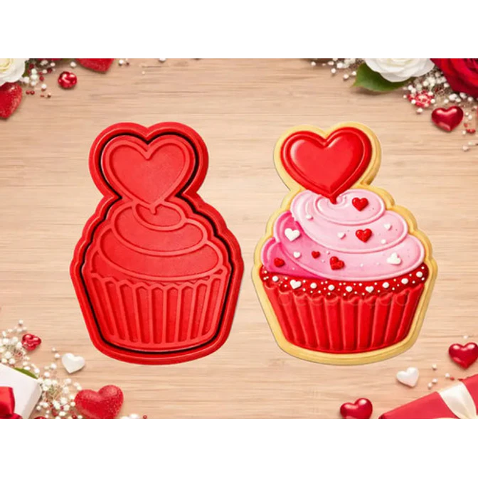 Cortador De Galletas  Cupcake Del Amor 3