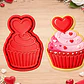 Cortador De Galletas  Cupcake Del Amor - Miniatura 3
