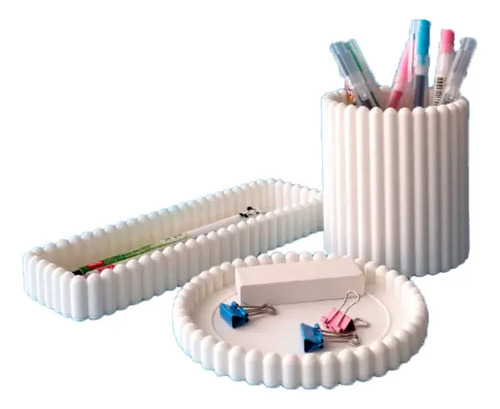 Set Organizador De Escritorio Adorable (pack 3 Un)