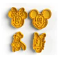 Cortadores De Galletas Mickey Mouse (pack 4 Un) - Miniatura 1
