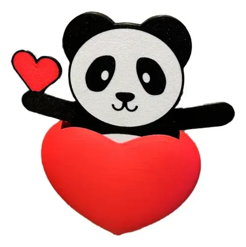 Figura Decorativa - Panda De San Valentín