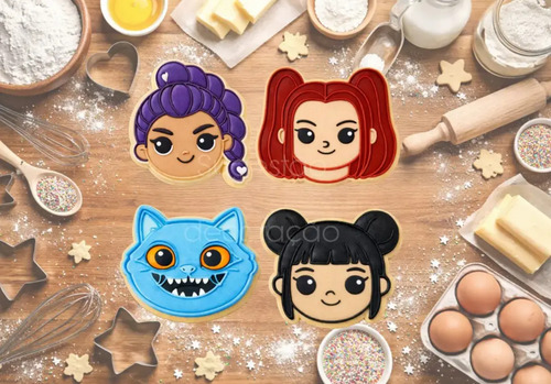 Cortadores De Galletas - Guerreras Kpop (pack 4 Un) - Foto 4