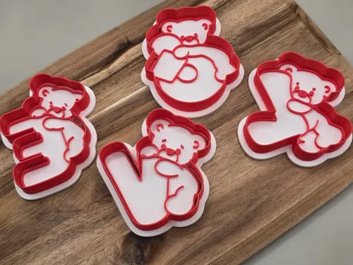 Cortador Y Estampador De Galletas - Oso Love (pack 4 Un) - Foto 2